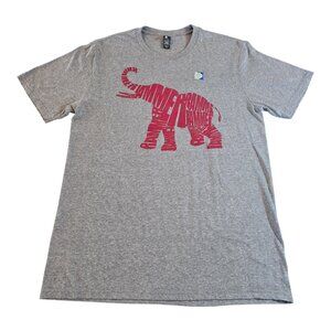 University of Alabama Rammer Jammer Elephant T-Shirt Gray Men's Size L